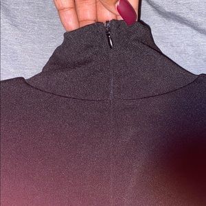 Black long body con dress worn one time